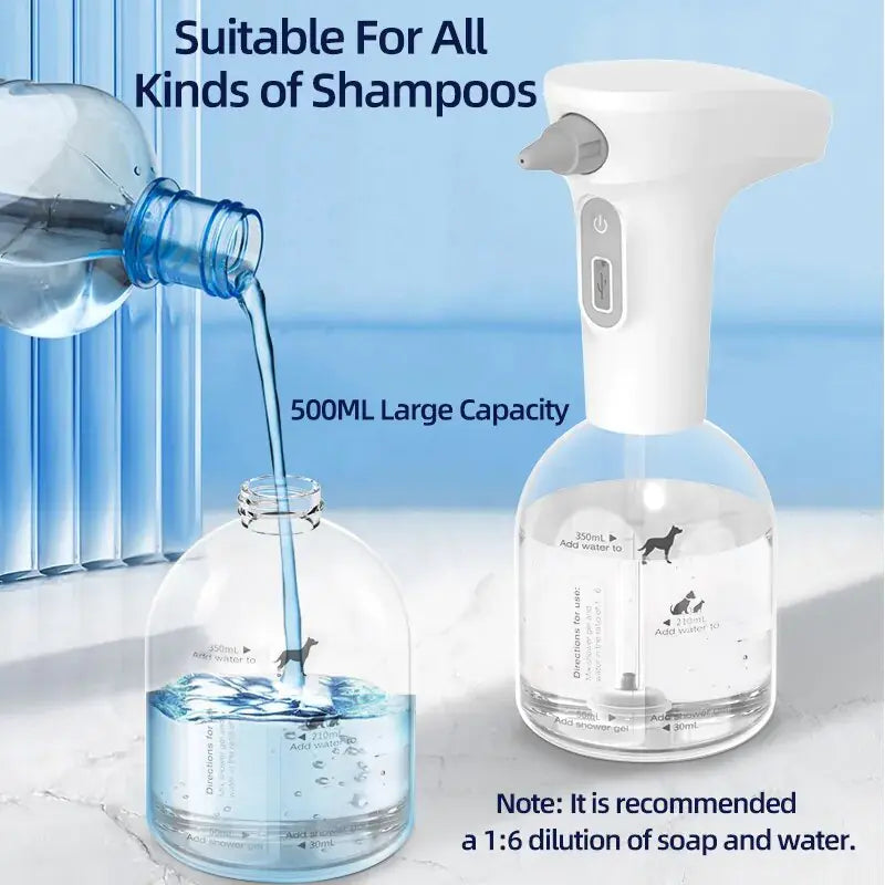 Electric Pet Bathing Foam Dispenser